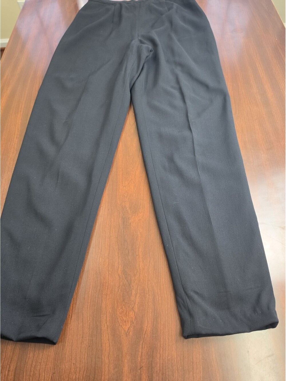 Evan-Picone Black Pleated Front High Rise Worsted Wool Blend Dress Pants Size 6